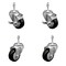Service Caster 3 Inch SS Black Polyurethane Swivel 10mm Threaded Stem Caster Brakes, 2PK SSTS20S314-PPUB-BLK-TLB-M1015-2-S-2 - alternate 1